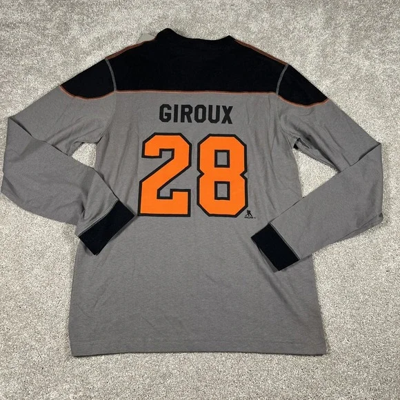 Philadelphia Flyers NHL #28 Long Sleeve Shirt Small Gray Black NHLPA Licensed - Picture 5 of 6